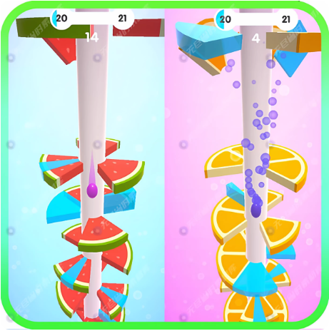 Unity Helix Fruit 2020.3.18f1 水果爬楼梯游戏源码-成都宝兰